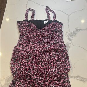 Zara Black and Pink Floral Kids Dress
